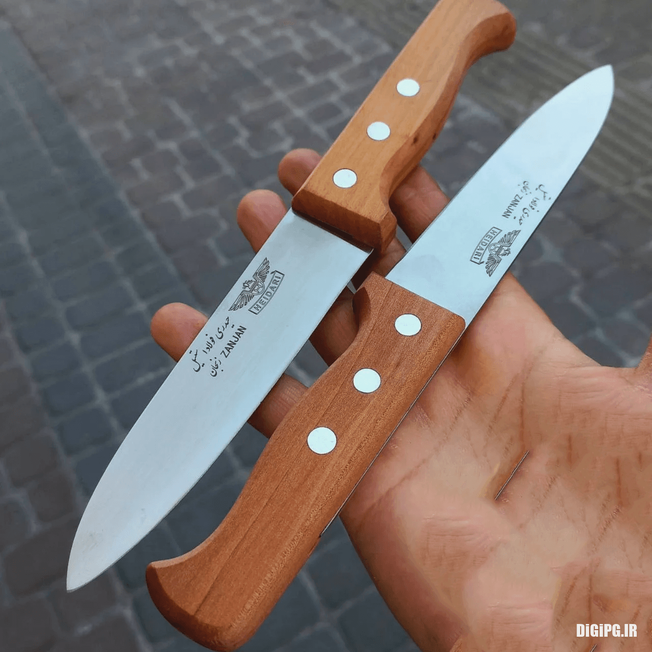 چاقو آشپزخانه گوشت بری دسته چوبی حیدری برای دستان کوچک