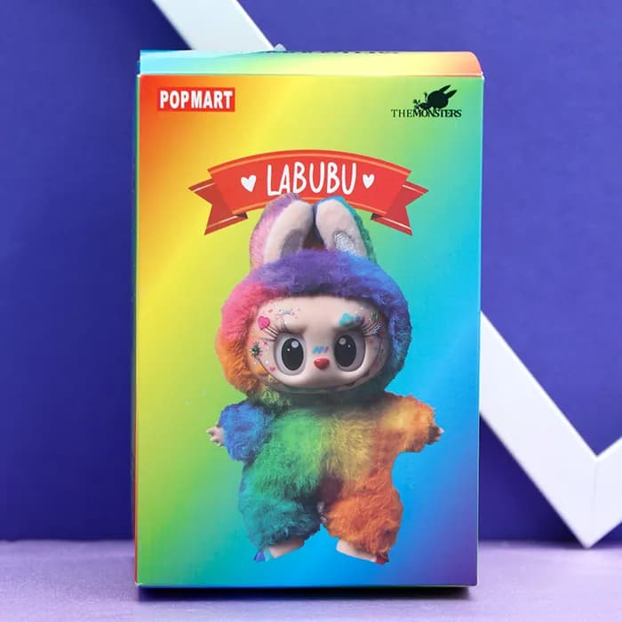 عمده فروشی آویز عروسک لبوبو رنگین کمان labubu وارداتی 39067 — تصویر ۲