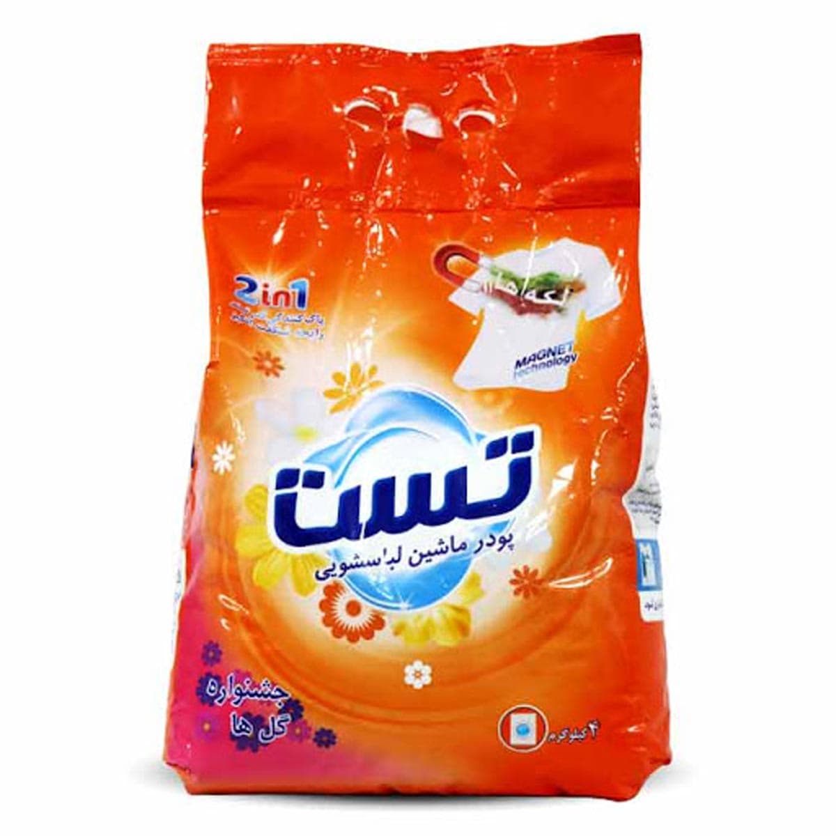 پودر ماشین لباسشویی باغ پنهان تست 4 کیلوگرم