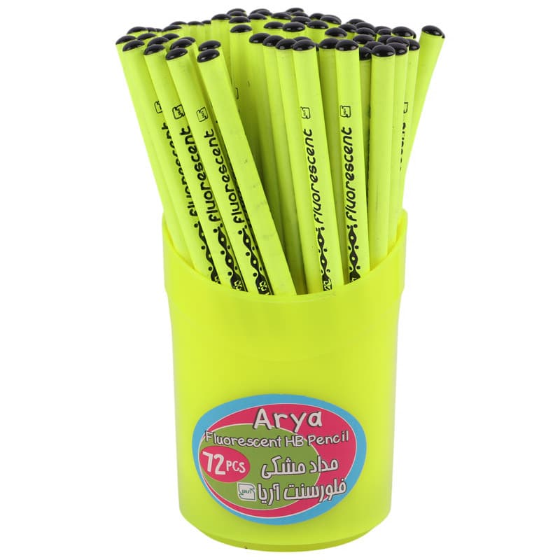 مداد مشکی آریا Fluorescent بسته 72 عددی — تصویر ۷