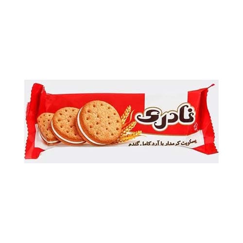 بیسکویت کرمدار کرم کاکائو 110 گرم نادری