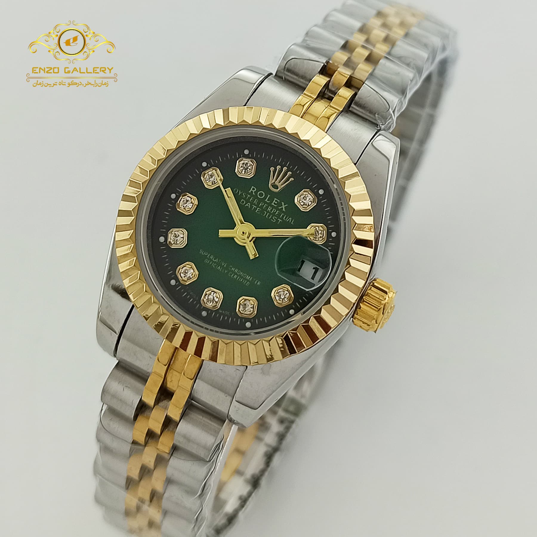 ساعت رولکس دیتجاست نقره ای طلایی rolex datejust rl157