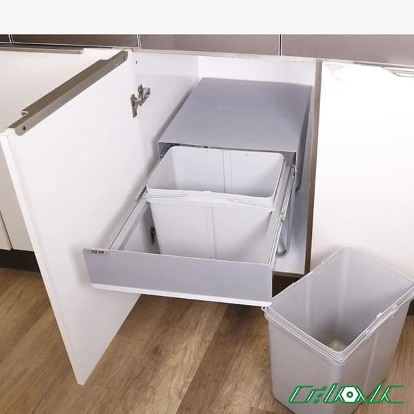سطل زباله دو مخزنه ریلی متوسط آدلان مدل 813 — تصویر ۲