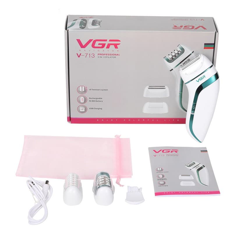 اپیلاتور سه کاره وی جی آر مدل V-713 — تصویر ۵
