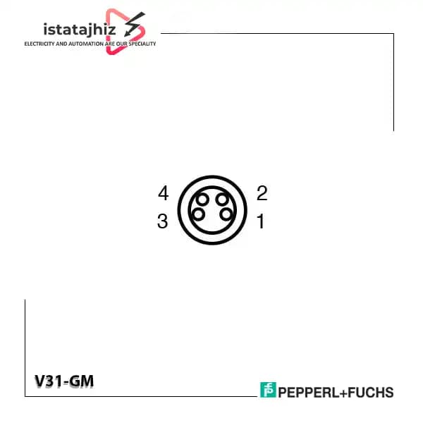 سوکت سنسور مادگی مستقیم 4 پین V31-GM — تصویر ۴
