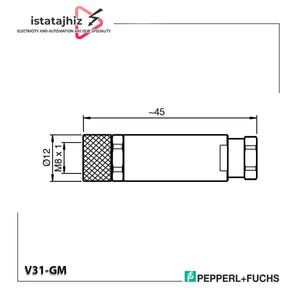 سوکت سنسور مادگی مستقیم 4 پین V31-GM — تصویر ۳