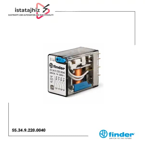 رله فیندر 220 ولت DC مدل 55.34.9.220.0040 — تصویر ۲