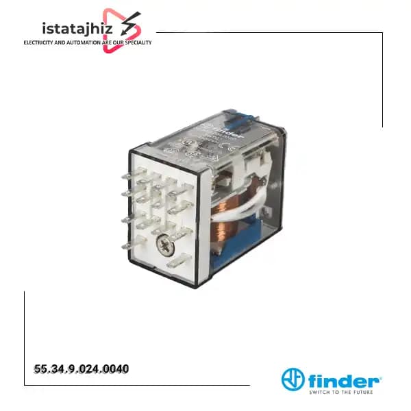 رله شیشه‌ای 24 ولت DC فیندر 7 آمپر 55.34.9.024.0040 — تصویر ۳