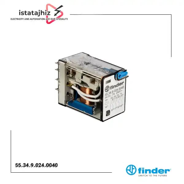 رله شیشه‌ای 24 ولت DC فیندر 7 آمپر 55.34.9.024.0040 — تصویر ۲