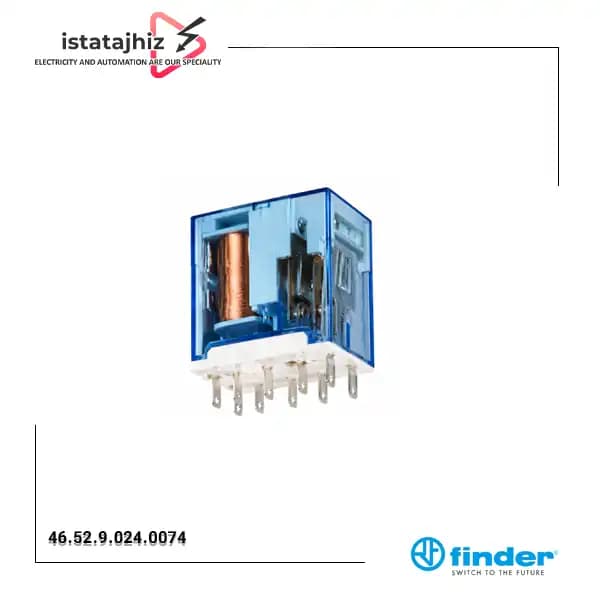 رله شیشه‌ای کتابی فیندر 24 ولت DC مدل 46.52.9.024.0074 — تصویر ۲