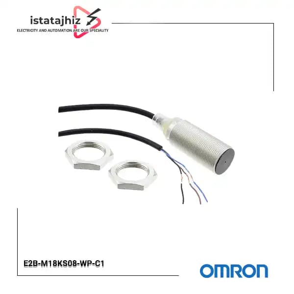 سنسور القایی امرن مدل E2B-M18KS08-WP-C1 2M قطر 18 کابلی NPN(NO)