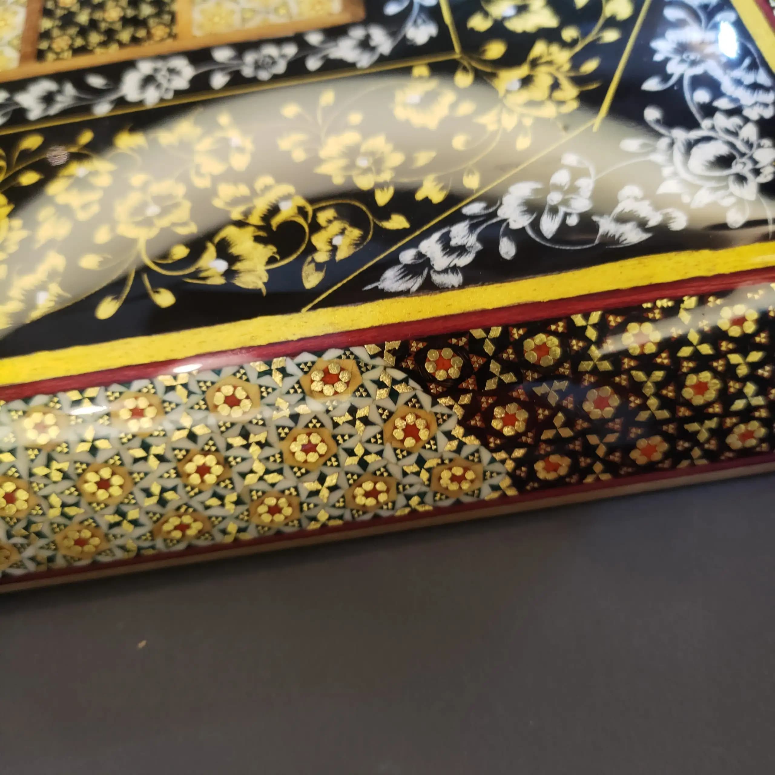 تخته نرد دست ساز گردو خاتم و پرداز بینظیر — تصویر ۶