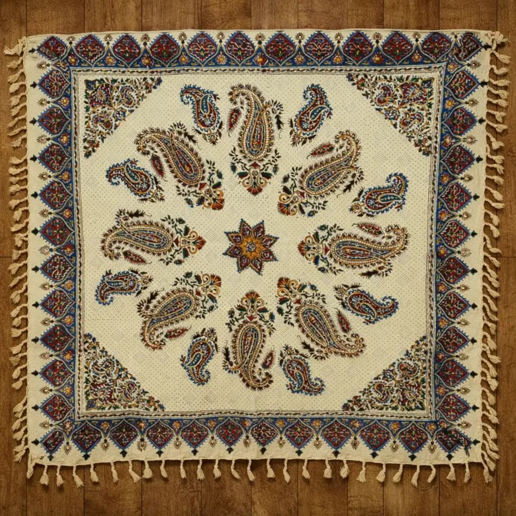 پارچه قلمکاری 1 در 1 سنتی