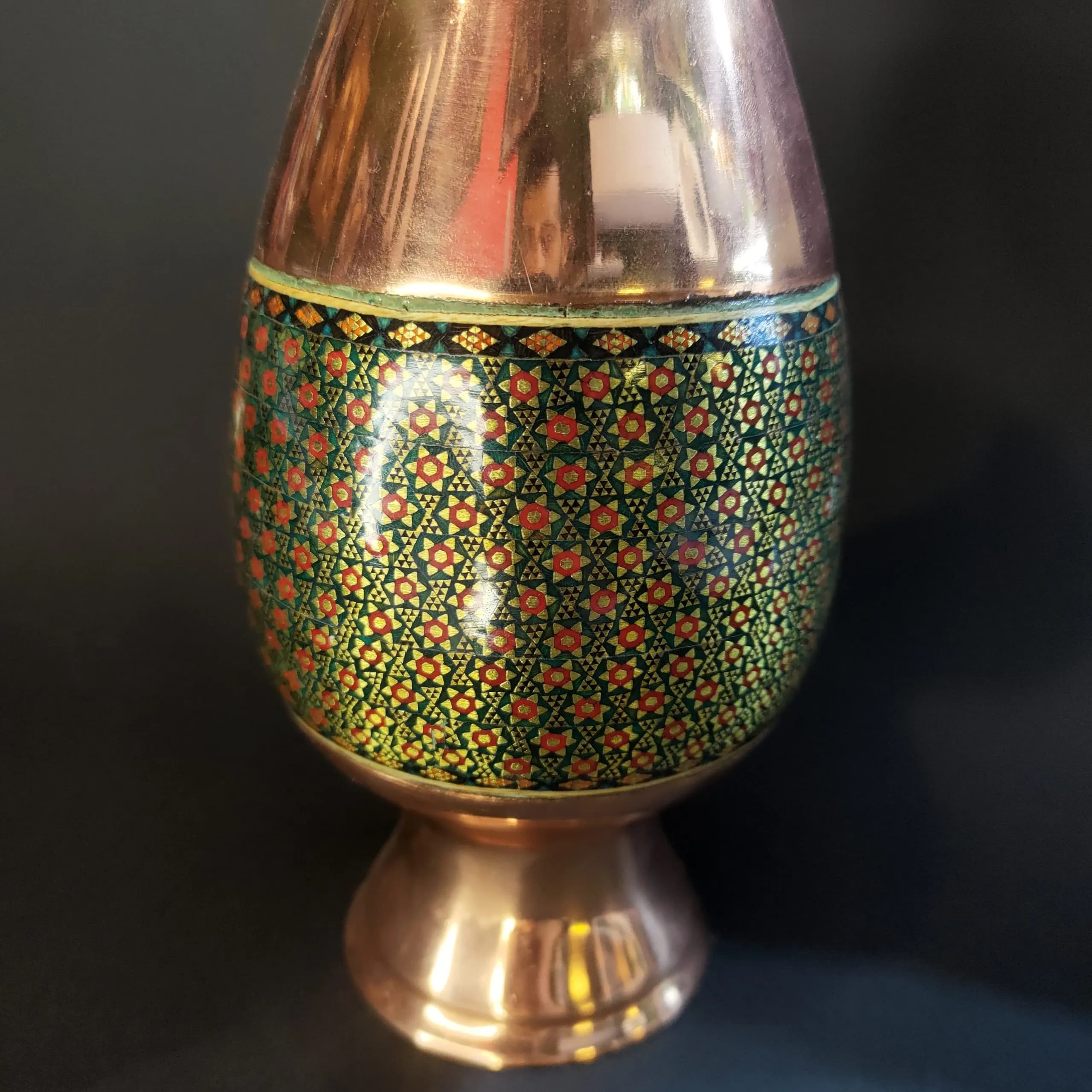 گلدان مس خاتم سایز 30 — تصویر ۴