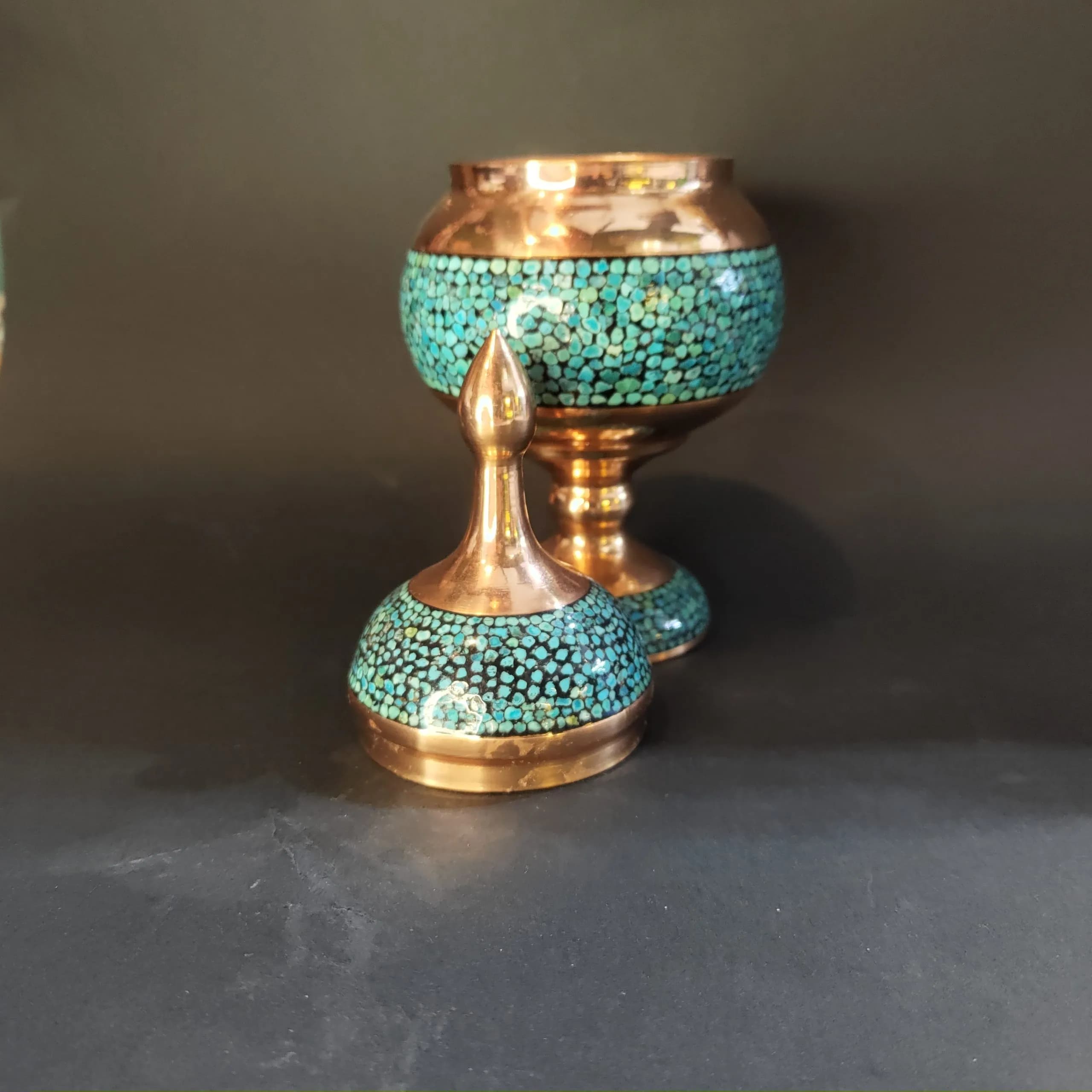 شکلات خوری فیروزه کوب نانو شده سایز 20 — تصویر ۲