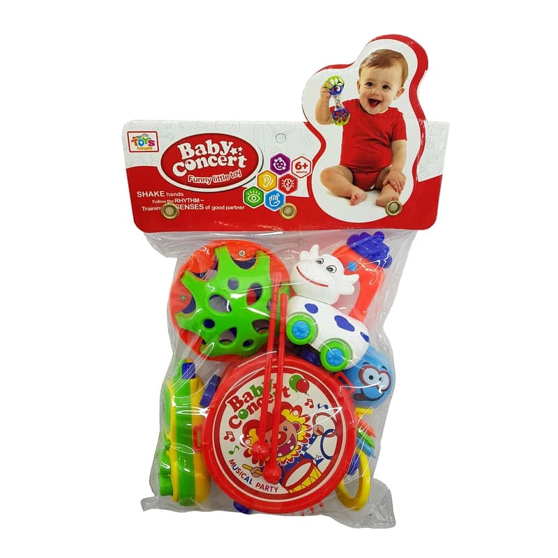 جغجغه ناب سل مدل baby concert بسته 6 عددی