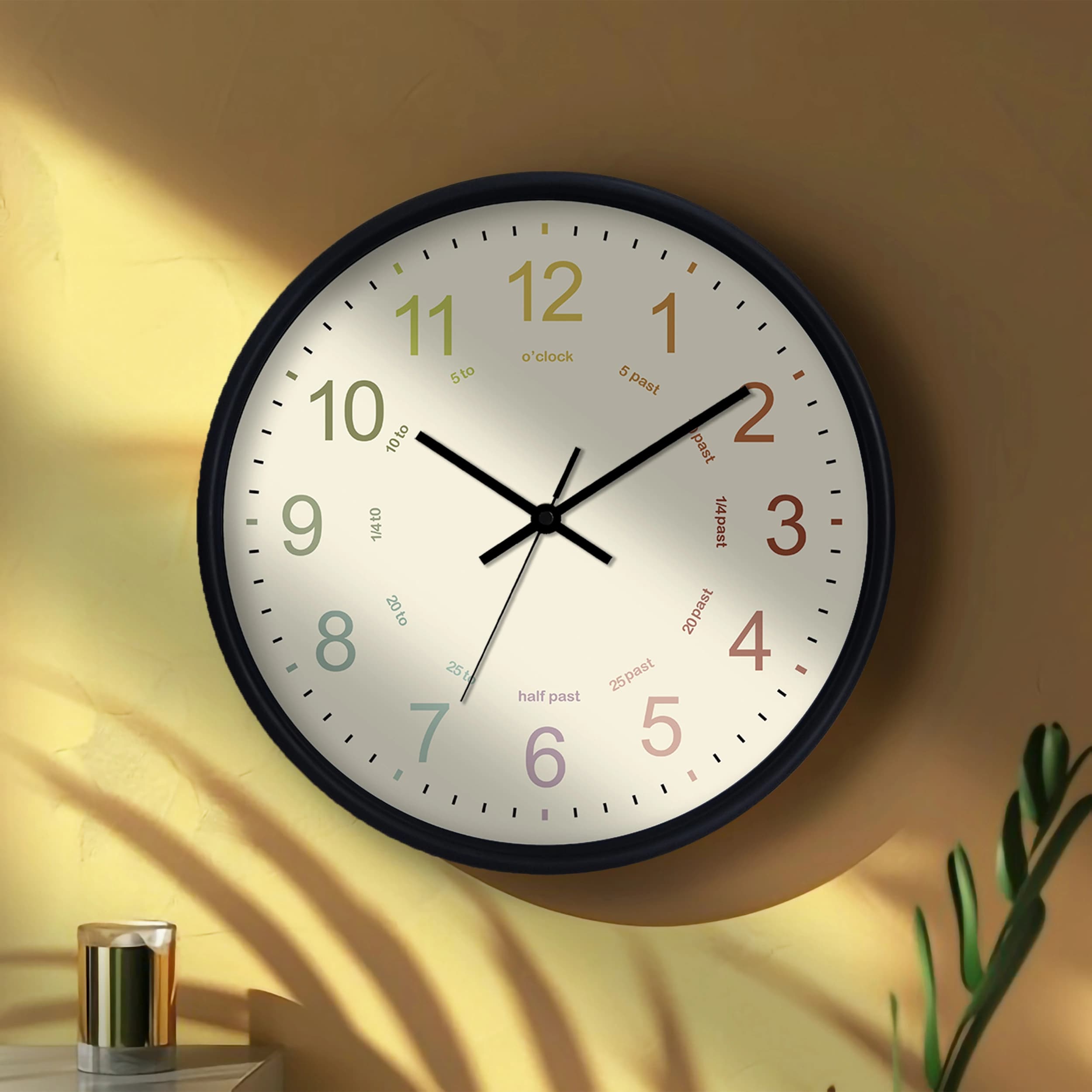 ساعت دیواری سال بردز طرح مینیمال رنگی رنگی مدل CW-colorful clock — تصویر ۲