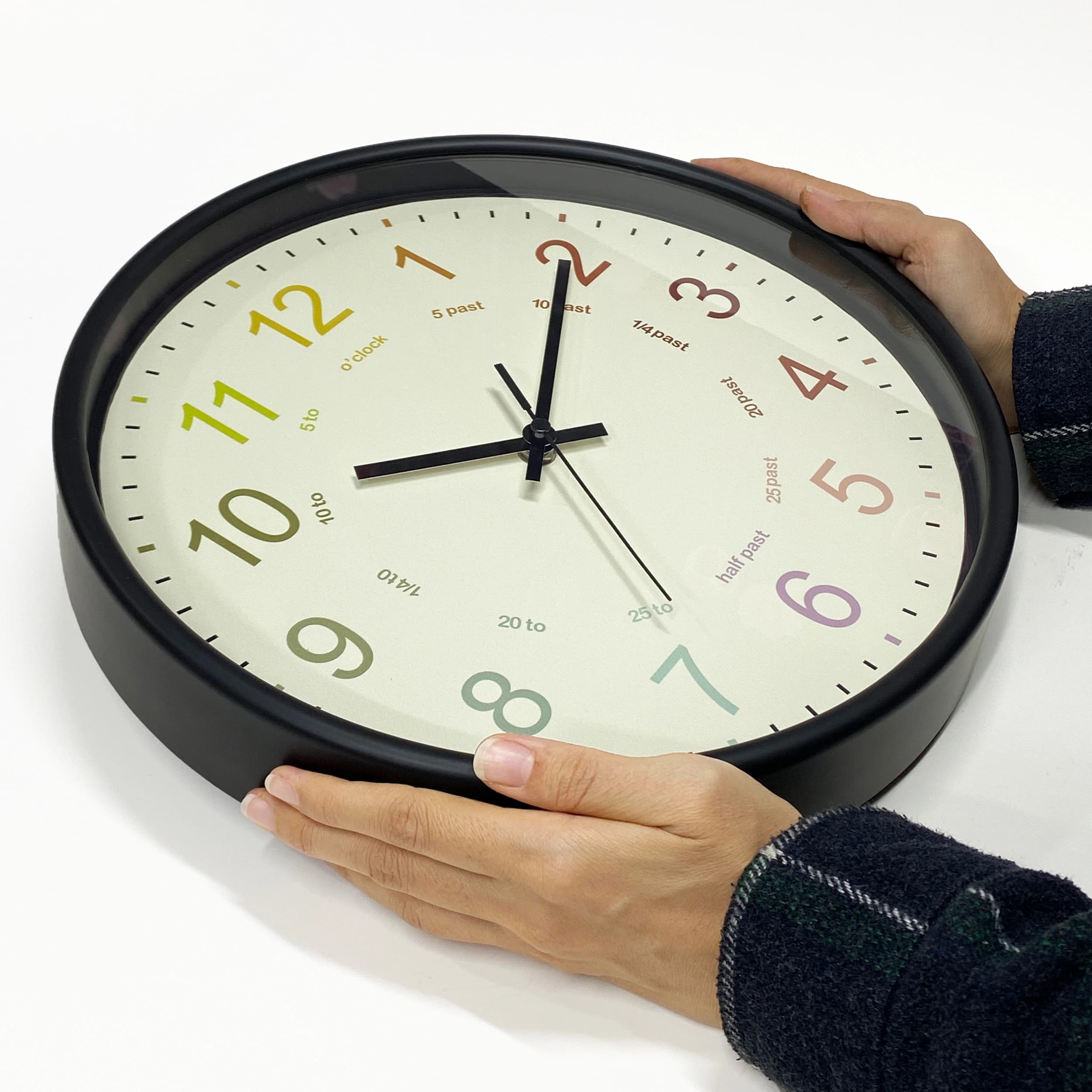 ساعت دیواری سال بردز طرح مینیمال رنگی رنگی مدل CW-colorful clock — تصویر ۴