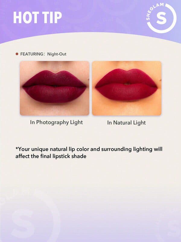 رژ لب مات MATTE ALLURE LIPSTICK -NEUTRAL TERRITORY شیگلم SHEGLAM — تصویر ۷