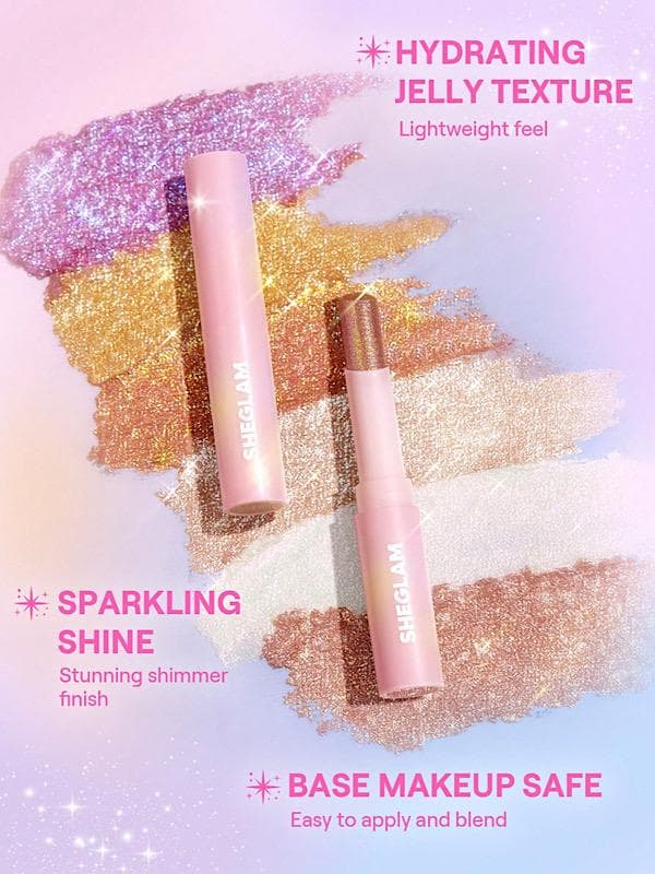 سایه چشم استیکی کرستالی ژله ای رنگ Aura Blitz شیگلم SHEGLAM — تصویر ۶