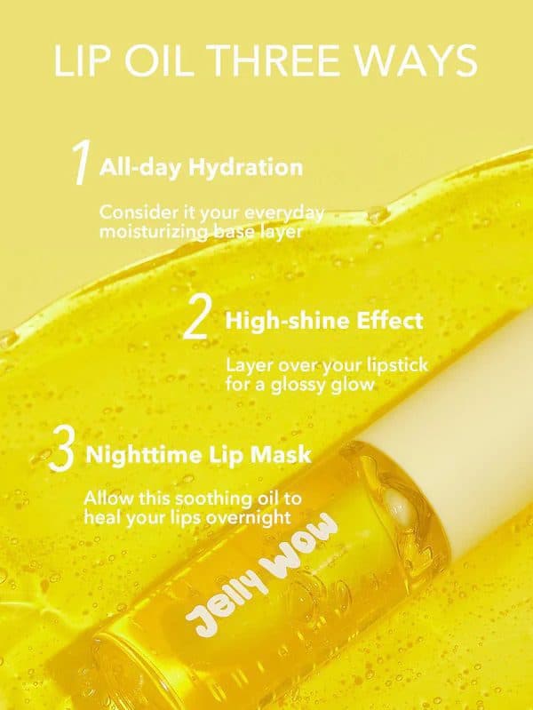 روغن لب JELLY WOW HYDRATING LIP OIL- GRAPEFRUIT GLOW شیگلم SHEGLAM — تصویر ۴
