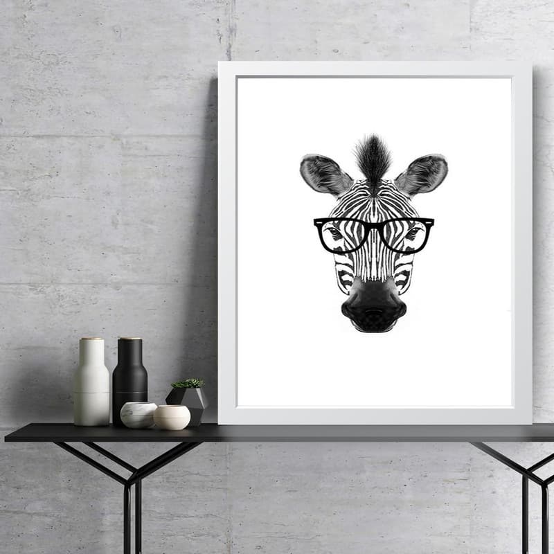 تابلو مدل Cute Zebra کدm2415-w — تصویر ۴