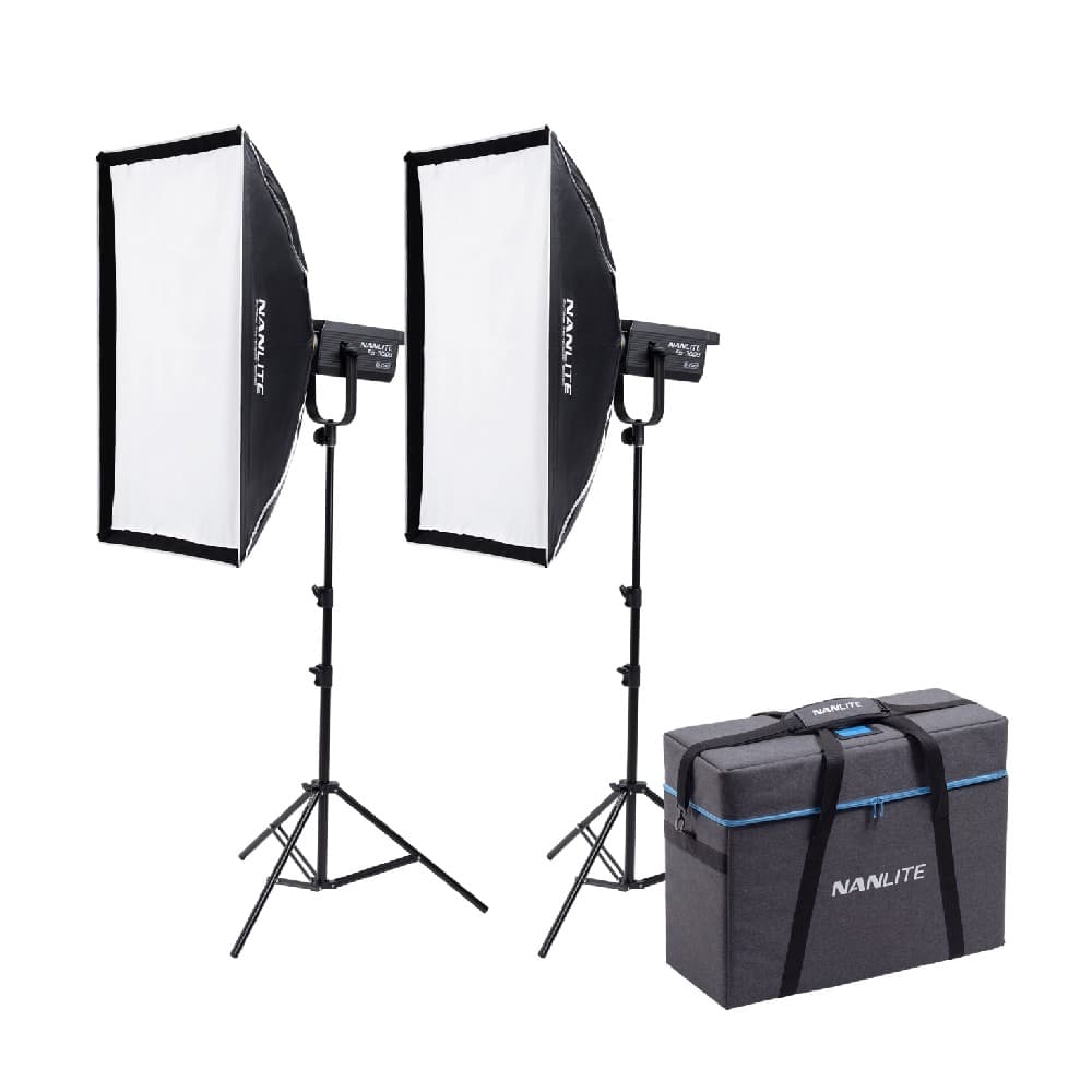 کیت 2 تایی نور ثابت نانلایت Nanlite FS-300B با سافت باکس و سه پایه