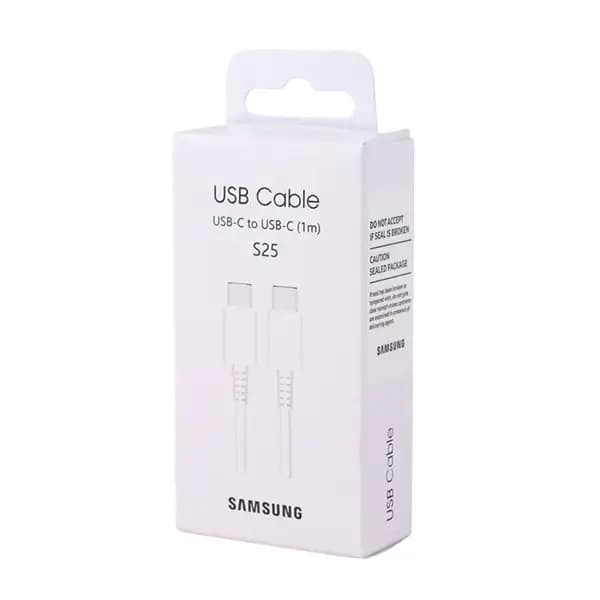 کابل شارژ دو سر تایپ سی سامسونگ S25 EP-DN980BWEGIN طول 1 متر قسطی — تصویر ۴