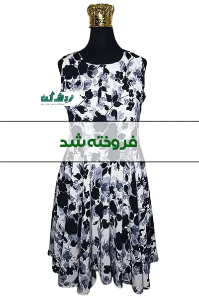 پیراهن مهمانی طرح گل زنانه دست دوم