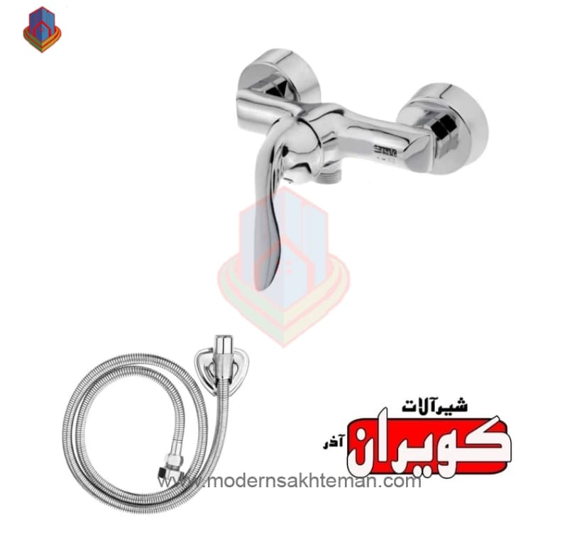 شیر توالت کویران آذر مدل میلان کروم