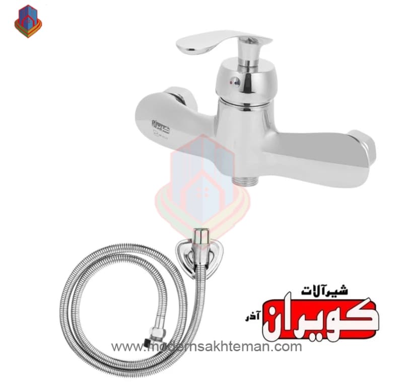 شیر توالت کویران آذر مدل برلین کروم