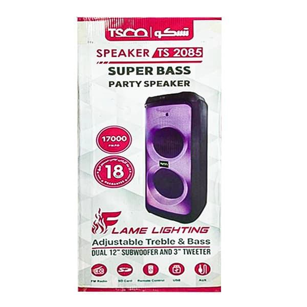 اسپیکر پارتی باکس تسکو مدل TS2085 با میکروفون — تصویر ۲