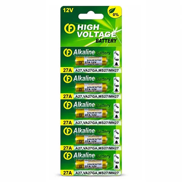باتری ریموتی HIGH VOLTAGE 27A بسته 5 عددی
