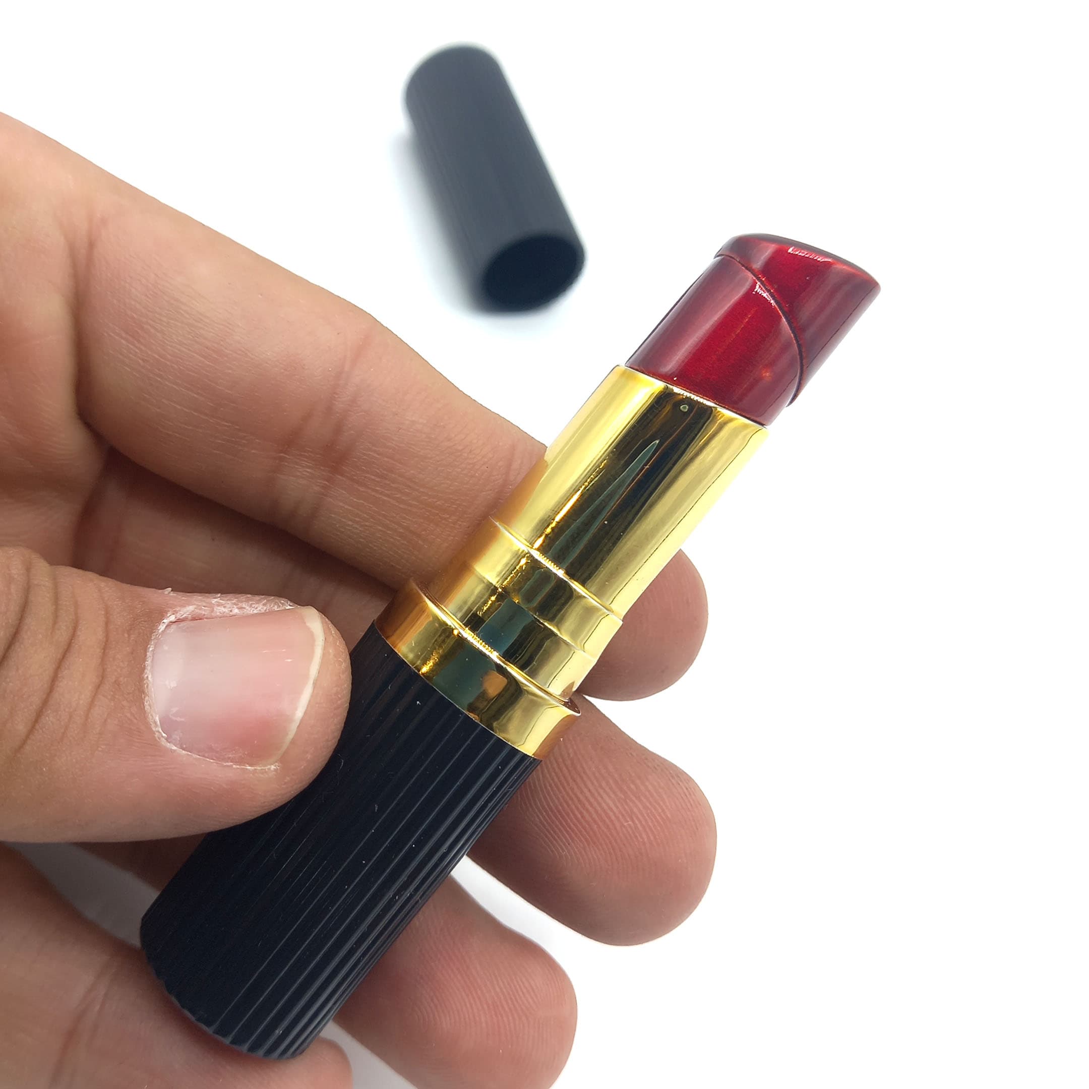 فندک فانتزی مدل رژ لب مشکی کد A110048