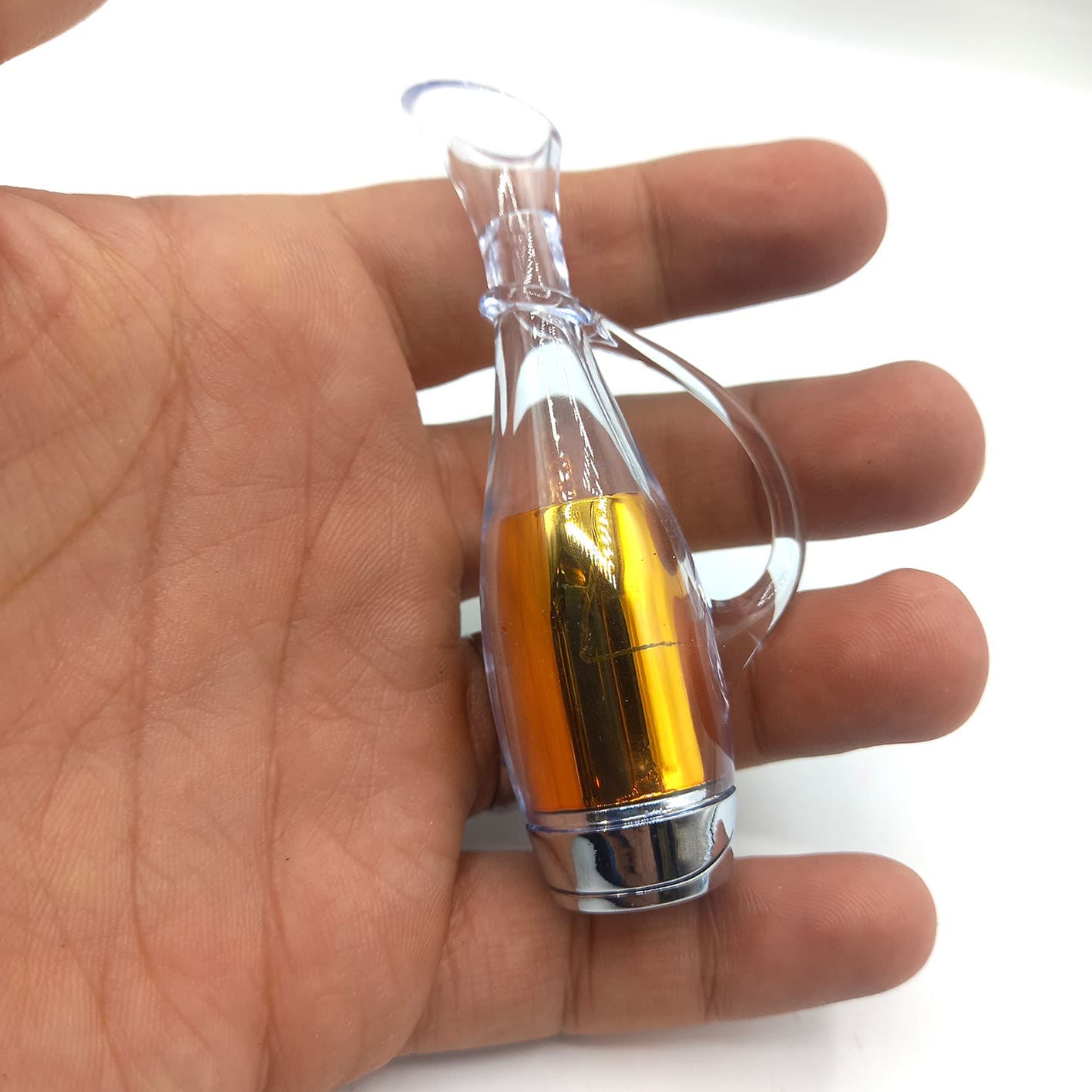 فندک فانتزی مدل تنگ شربت نارنجی کد A110022 — تصویر ۲