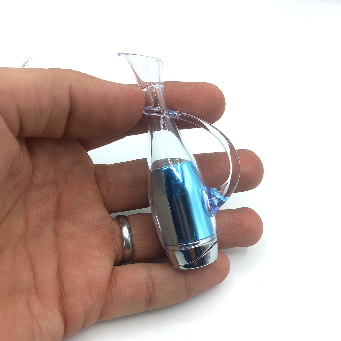 فندک فانتزی مدل تنگ شربت آبی کد A110021 — تصویر ۲