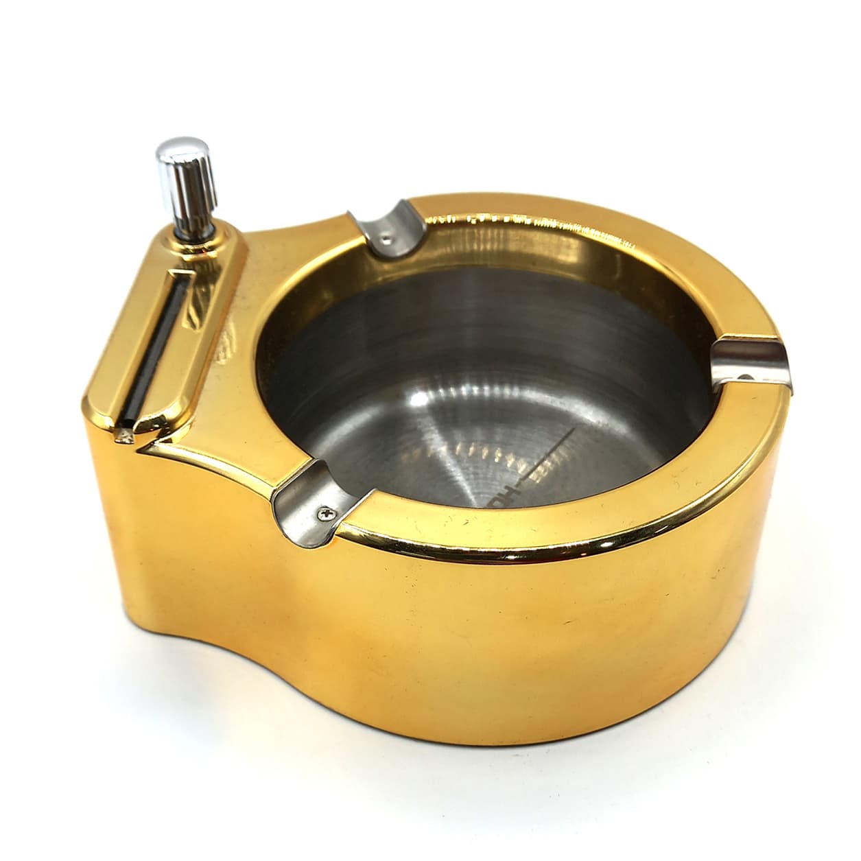 ست زیرسیگاری و فندک کبریتی هانست طلایی کد L220001 — تصویر ۳