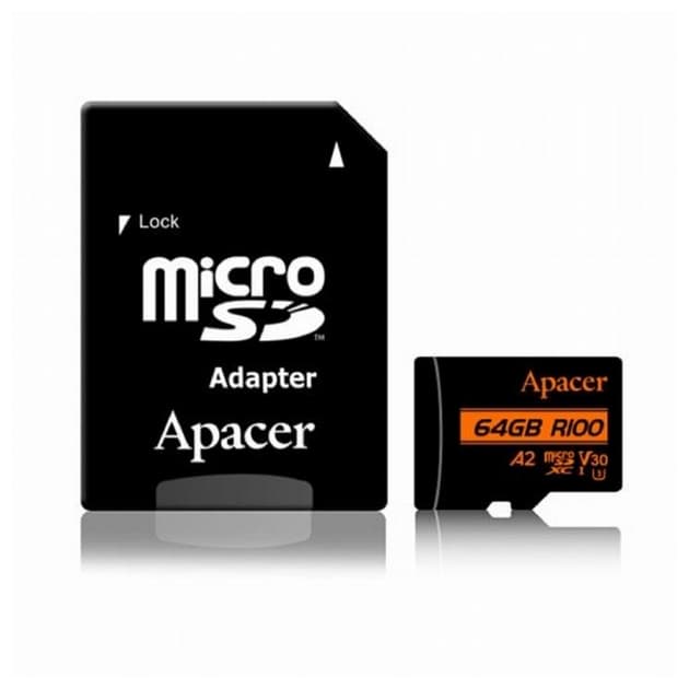 کارت حافظه اپیسر مدل Apacer Micro R100 A2 V30 U3 ظرفیت 64 گیگابایت — تصویر ۲