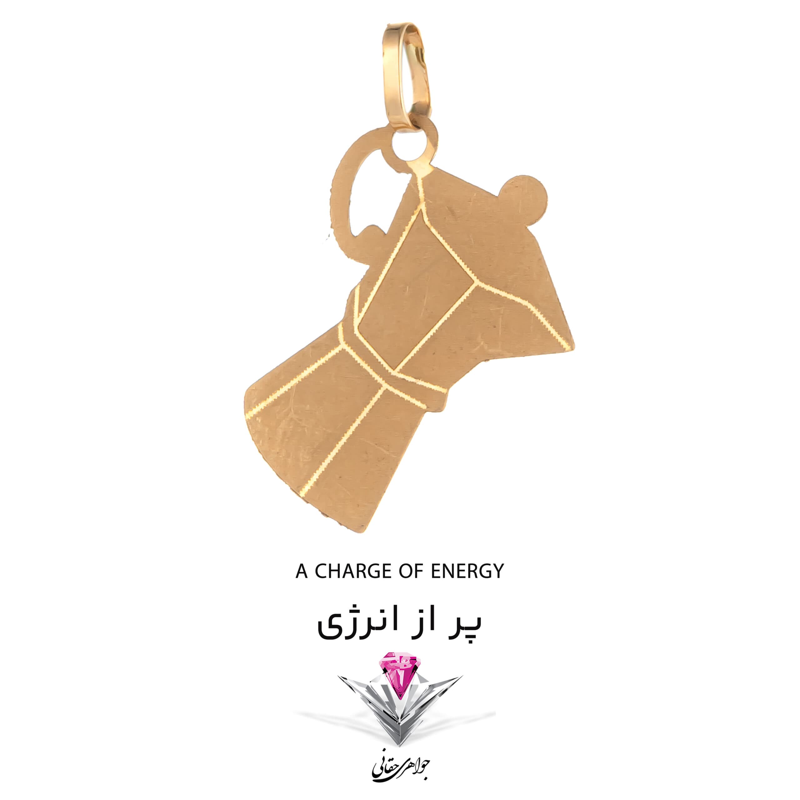 آویز طلا شانس (LUCK) طرح موکاپات