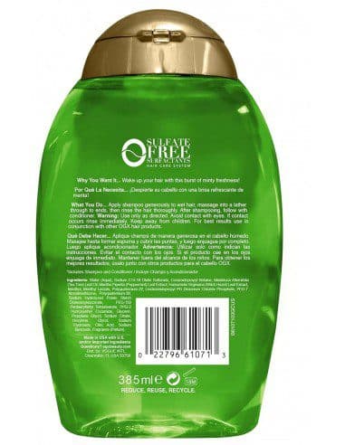 شامپو او جی ایکس حاوی روغن درخت چای و نعناع 385 میل OGX Refreshing Scalp Tea Tree Mint Shampoo — تصویر ۲
