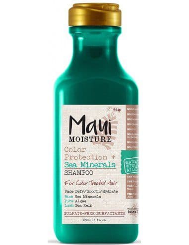 شامپو تثبیت موهای رنگ شده مائویی حاوی مواد معدنی دریایی- 385 گرمی Maui Moisture Color Protection + Sea Minerals Shampoo