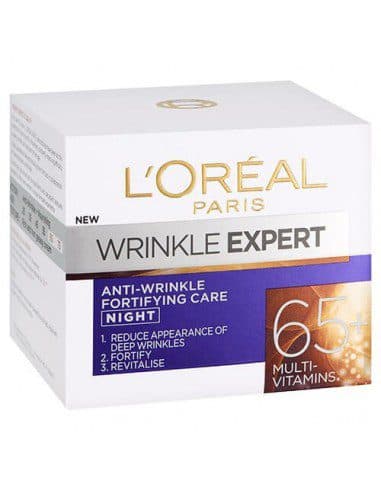کرم شب ضد چروک و تقویت کننده اکسپرت لورال +65 سال 50 میل LOreal Paris Wrinkle Expert Anti-Wrinkle Fortifying Night