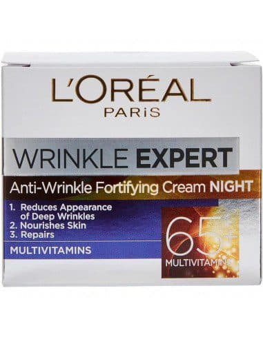 کرم شب ضد چروک و تقویت کننده اکسپرت لورال +65 سال 50 میل LOreal Paris Wrinkle Expert Anti-Wrinkle Fortifying Night — تصویر ۲