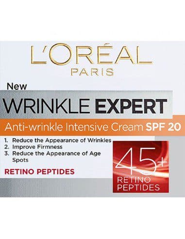 کرم روز ضد چروک اینتنسیو SPF20 لورال +45 سال 50 میل L’Oreal Paris Wrinkle Expert Anti-Wrinkle Intensive Cream SPF20