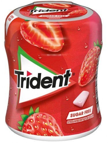 آدامس بدون قند تریدنت با طعم توت فرنگی- 82.6 گرمی Trident Sugar Free Strawberry Flavor