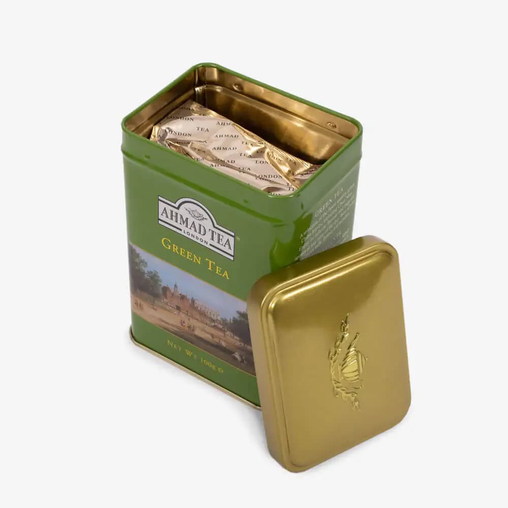 چای سبز احمد قوطی فلزی 100 گرمی Ahmad Green Tea — تصویر ۴