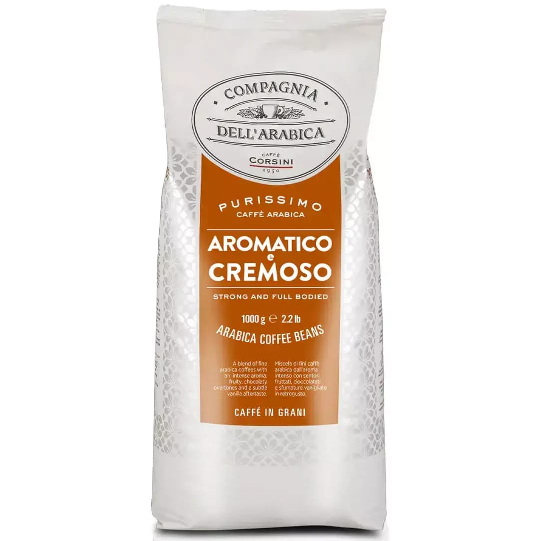دانه قهوه کورسینی آروماتیک کرموسو 100% عربیکا یک کیلویی Corsini Aromatico e Cremoso