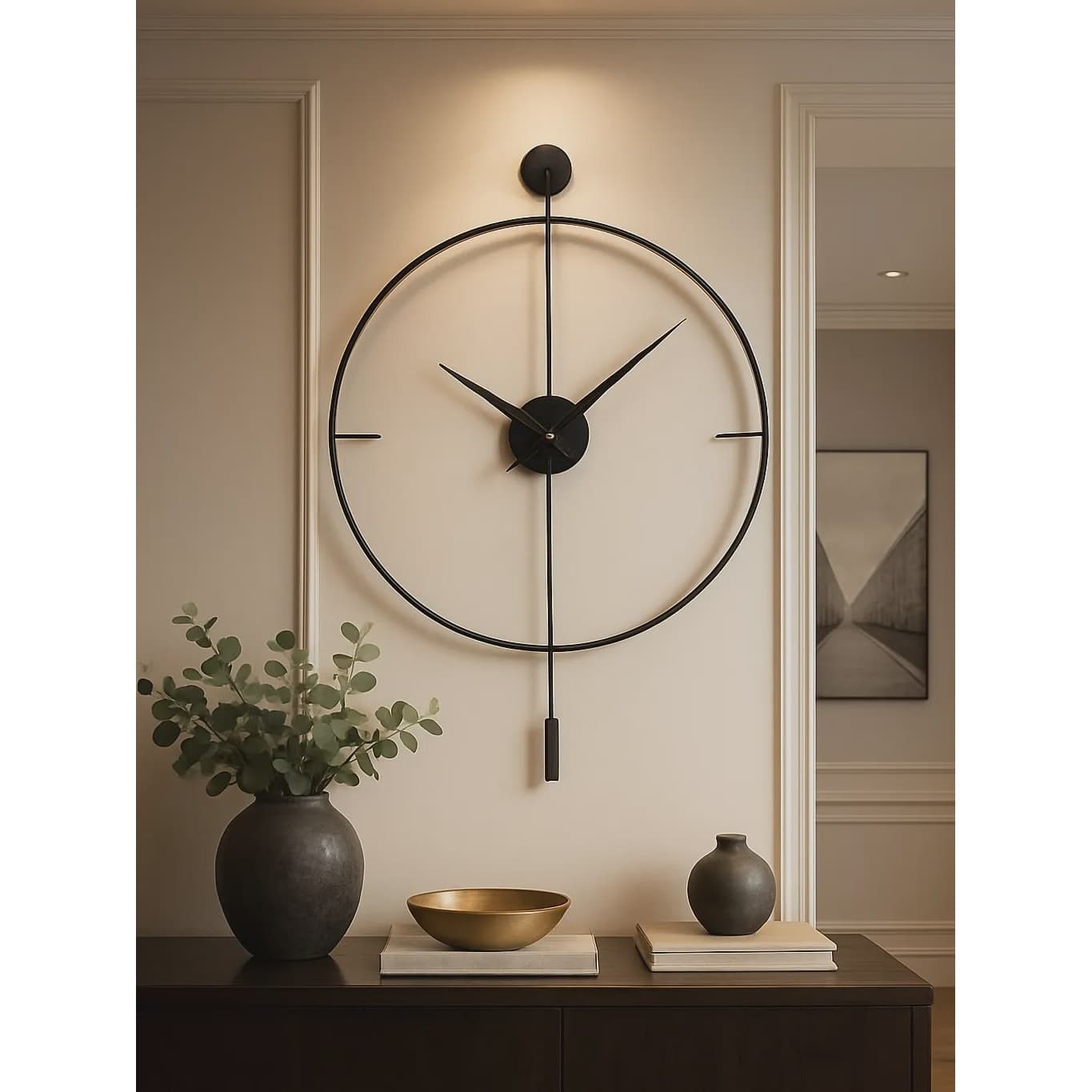 ساعت دیواری مدرن فلزیH670 فیلبندشاپ مدل 835687