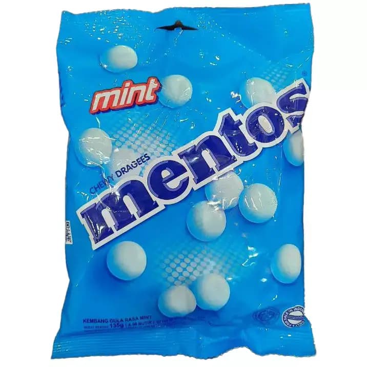 دراژه جویدنی منتوس با طعم نعناع 135 گرمی Mentos Chewy Dragee with Mint Flavors