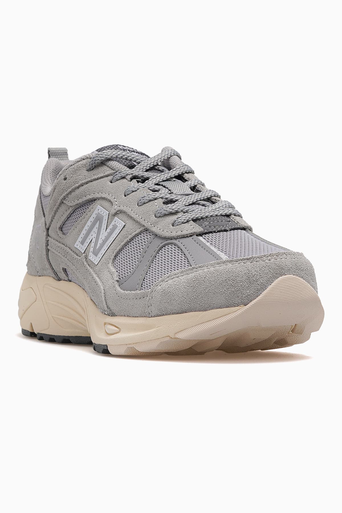 کفش اسنیکر نیو بالانس زنانه پلی استر خاکستری راسته لباس خانگی | New Balance 26Y-NB878 TR — تصویر ۴